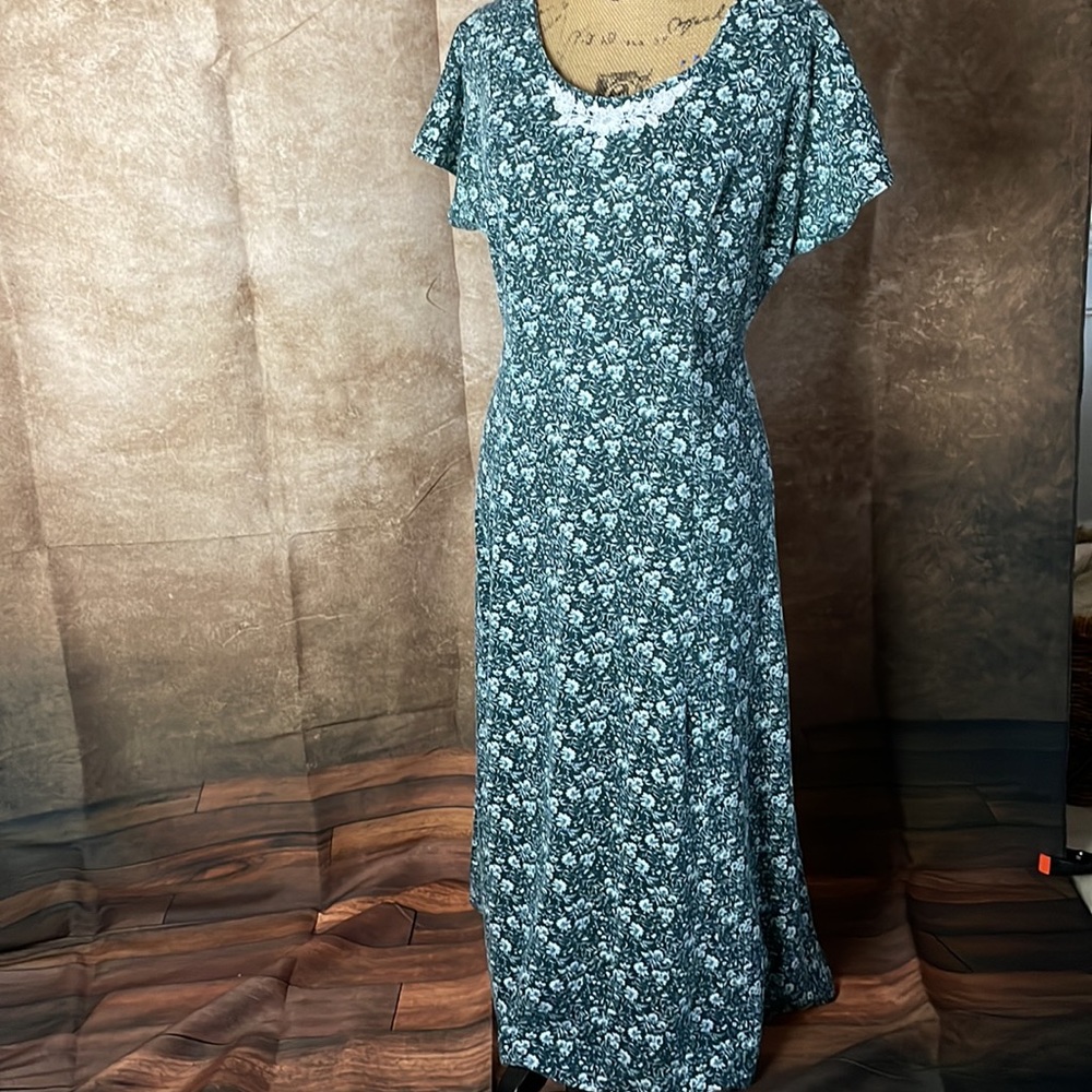Cottagecore Maxi Dress Vintage 90’s Ditsy Floral